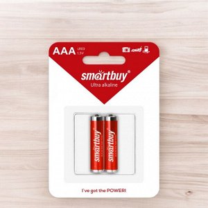 Батарейки мизинчиковые ААА (LR03) алкалиновые, 2 шт., ULTRA ALKALINE (SBBA-3A02B)
