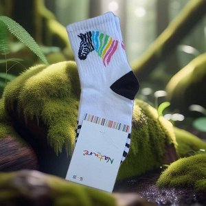 Nature Socks арт.669д, Носки детские, с рисунком зебры.