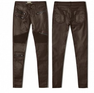 Джинсы skinny женские (коричневый)