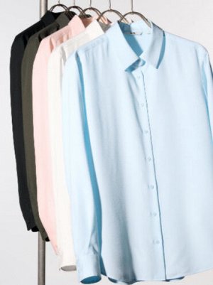 UNIQLO - блуза из искусственного шелка с классическим силуэтом - 00 WHITE