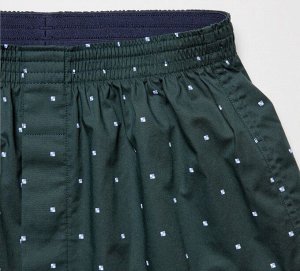 UNIQLO - семейные трусы в мелкий рисунок - 58 DARK GREEN