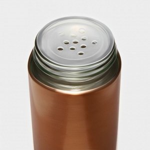 Солонка стеклянная «Стиль», 150 мл, 5,5*8 см, цвет бронзовый