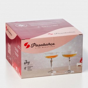 Набор стеклянных бокалов JOY, 245 мл, 4 шт