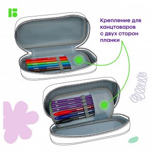 Пенал 1 отделение, 1 карман, 220*95*50 Berlingo ""Fashion bear"", полиэстер, откидная планка