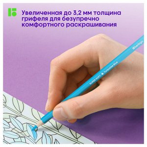 Карандаши цветные Berlingo ""SuperSoft. Замки"", 12цв., заточен., картон, европодвес