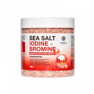Соль д/ванны морская SEA SALT IODINE-BROMINE банка 600 г Fabrik Cosmetology, шт