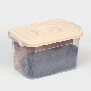 Контейнер для хранения с крышкой, 6.5 л, 31x20x18 см, пластик, МИКС