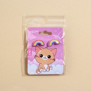 Серьги детские Meow, гвоздики
