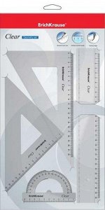 Набор геометрический 4 пр. CLEAR прозрачный 39086 Erich Krause {Россия}