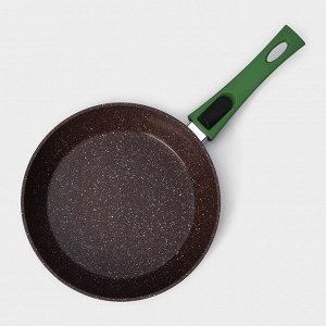 Сковорода Magistro Avocado, d=22 см, кованый алюминий, съёмная ручка soft-touch, антипригарное покрытие, индукция, зелёная