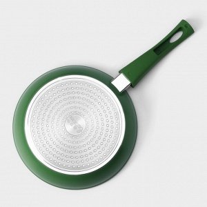 Сковорода Magistro Avocado, d=22 см, кованый алюминий, съёмная ручка soft-touch, антипригарное покрытие, индукция, зелёная