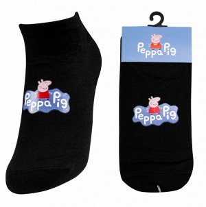 Носки хлопковые с термонаклейкой " Peppa Pig SP-11 " принт №10 черные 1 пара р:34-41