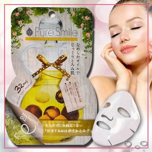 "Pure Smile" "Natural Oil-in-Mask" Регенерирующая косметическая маска для лица с маслом макадамии