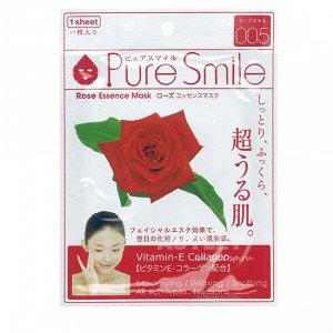 "Pure Smile" "Essence mask" Восстанавливающая маска для лица с эссенцией розы