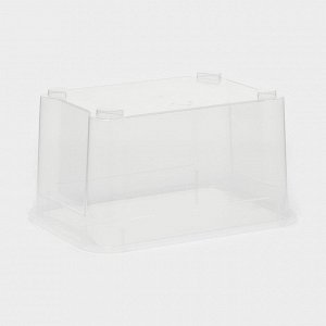Ящик для хранения «Кристалл XS Plus», 16 л, 38,9x27,5x21,5 см, с крышкой, прозрачный
