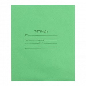 Тетрадь 12 листов в линейку «Зелёная обложка», плотность 60 г/м², белые листы