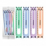 Набор из 4 пластиковых закладок ErichKrause &quot;Matt Pastel Bloom&quot;, фигурные, в пакете, МИКС