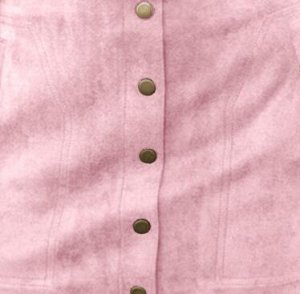 Короткая юбка замша, розовая