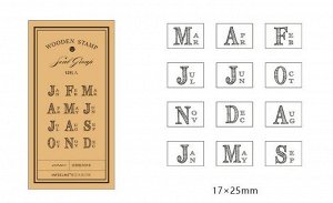Штамп 12 штампов наборе. 17*25 мм