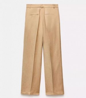 БРЮКИ STRAIGHT FIT ИЗ СМЕСОВОГО ЛЬНА арт. 2486024 , беж