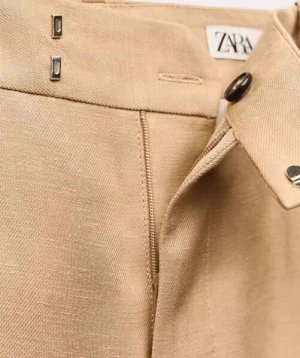 БРЮКИ STRAIGHT FIT ИЗ СМЕСОВОГО ЛЬНА арт. 2486024 , беж