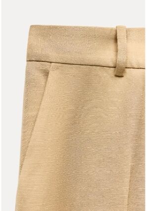 БРЮКИ STRAIGHT FIT ИЗ СМЕСОВОГО ЛЬНА арт. 2486024 , беж