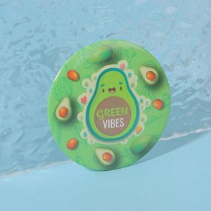 Зеркало карманное «Green Vibes», d = 7 см, цвет зелёный
