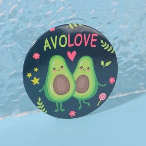 Зеркало карманное «AVOLOVE», d = 7 см, разноцветное