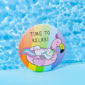 Зеркало карманное «RELAX», d = 7,5 см, разноцветное