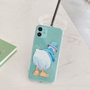 Чехол на Apple iPhone, прозрачный, с рисунком уточки
