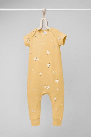 Полукомбинезон(Весна-Лето)+baby (светлая мимоза, гусята)