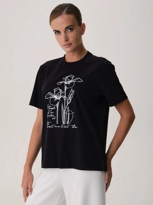 Oversize футболка с принтом