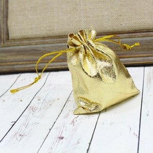 Подарочный мешочек золотистый (7*9 см)
