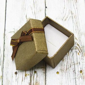 Подарочная коробочка под кольцо(4*4)(коричневый)006-5