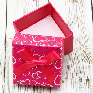 Подарочная коробочка под кольцо(5*5) (розовый)0374-62