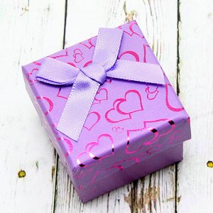Подарочная коробочка под кольцо(5*5) (фиолетовый)0374-61