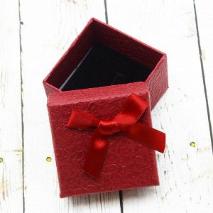 Подарочная коробочка под кольцо(5*5) (бордо)0374-55