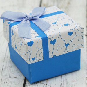 Подарочная коробочка под кольцо(5*5)(Голубой)0374-40