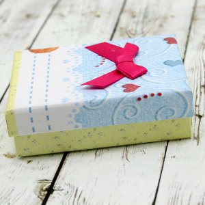 Подарочная коробочка(7*9) (Розовый бант) 002-20