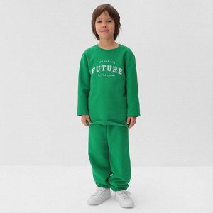 Костюм детский (лонгслив, брюки) KAFTAN Future 34 (122-128), зеленый