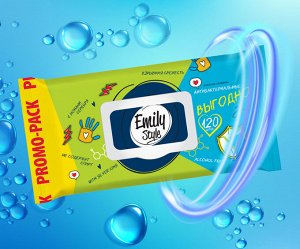 Влажные салфетки Emily Style ЭКОНОМ Антибактериальные 100+20шт. с крышкой