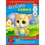 Бумага цвет 8л 8цв с узором Котенок С2780-03