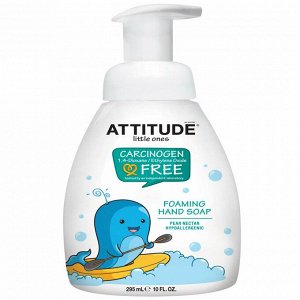 ATTITUDE, Little Ones, Пенящееся мыло для рук, грушевый нектар, 10 жидких унций (295 мл)