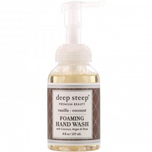 Deep Steep, Foaming Hand Wash, Vanilla Coconut, 8 fl oz (237 ml)