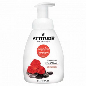 ATTITUDE, Пенящееся мыло для рук, розовый грейпфрут, 10 жидк. унц. (295 мл)