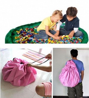 Коврик-сумка для мелких игрушек 150 cм. Цвет розовый 904469