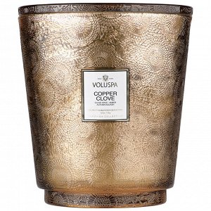 Медная гвоздика в большом подсвечнике с 5 фитилями / Copper Clove 123 Oz Hearth Candle With Lid/Tray