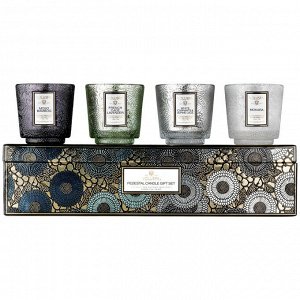 Подарочный набор из 4 холодных ароматов Японской коллекции / Cool Tones Pedestal Candle Gift Set