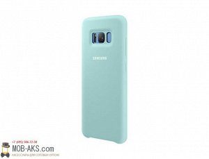 Силиконовая накладка Silky soft-touch Samsung S8 голубой оптом