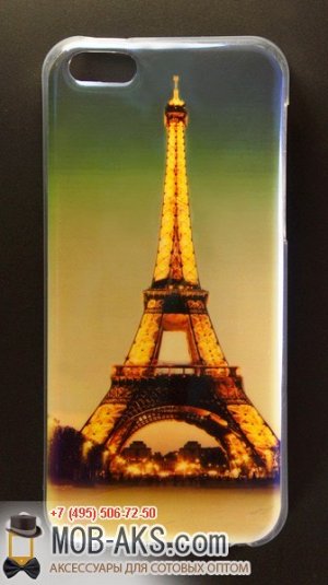 Силиконовая накладка с рисунком Samsung S6 Париж оптом